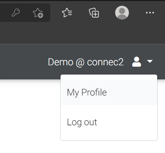 My Profile menu option