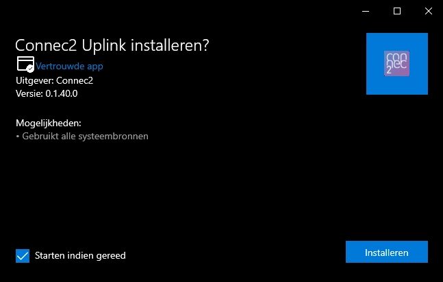 Installer wizard screen