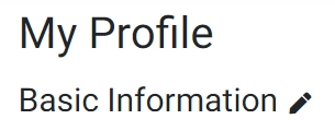 Edit Basic Information in profile