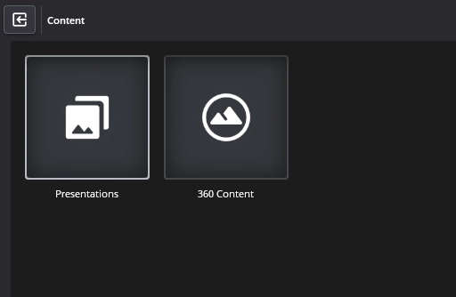 Presentations section