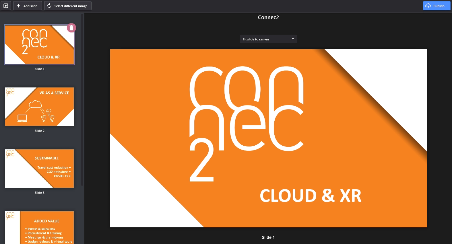 Reorder slides with drag and drop
