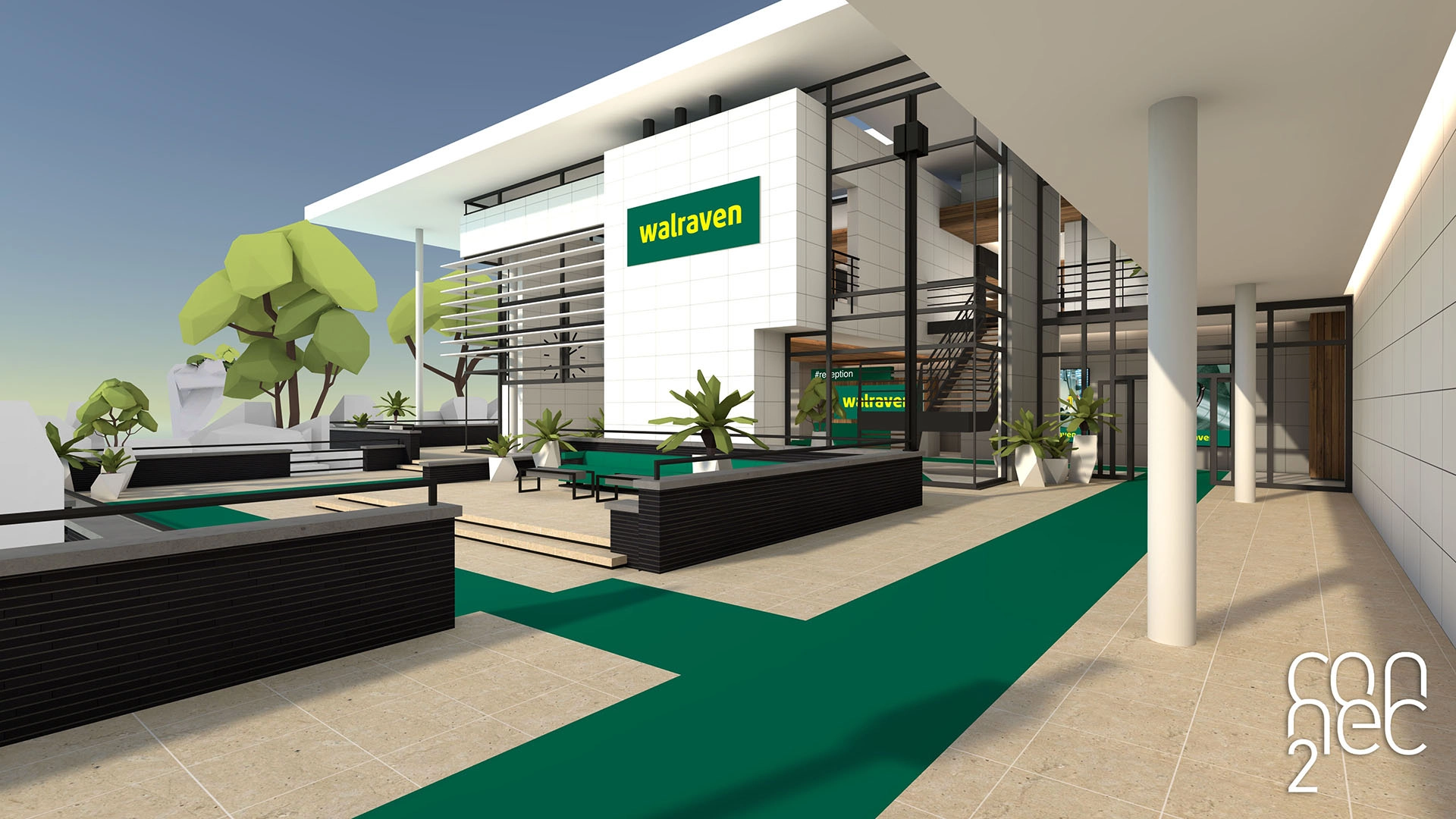 Runner guiding users to Index entrance