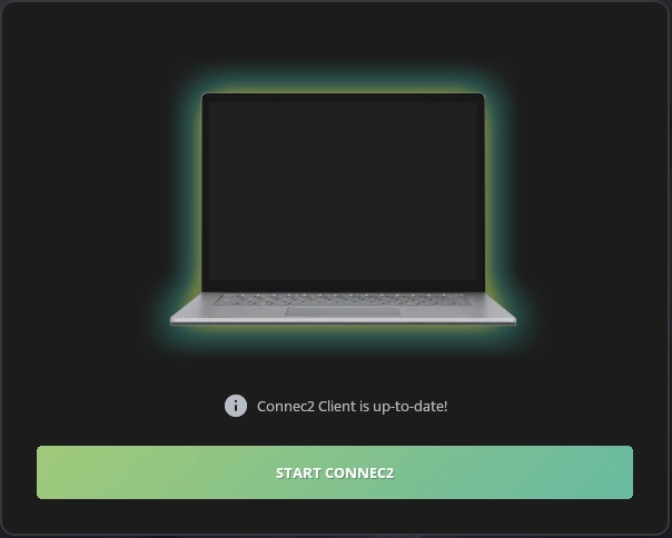 Connec2 Client start screen