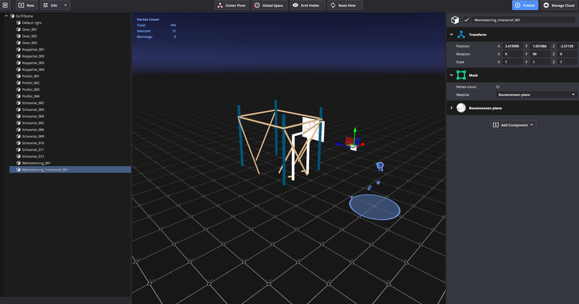 Connec2 3D Editor interface