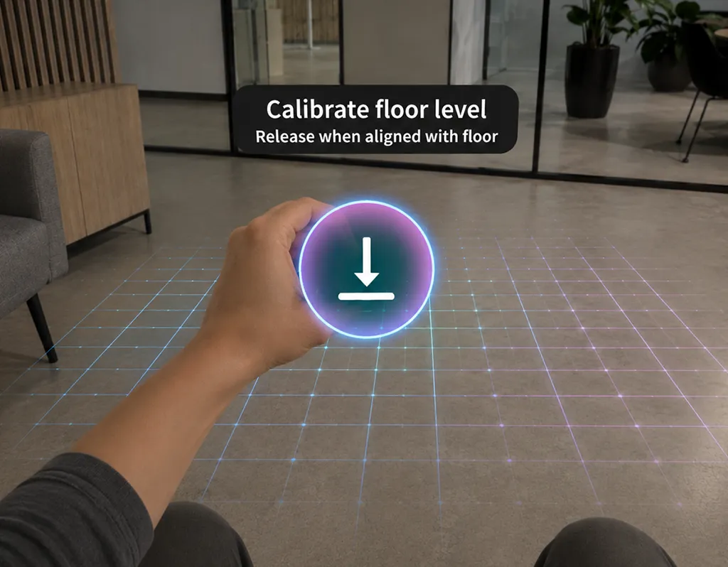 Align the grid with the physical floor landscape